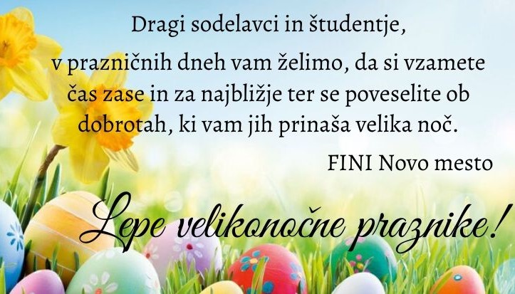 Voščilo za velikonočne praznike