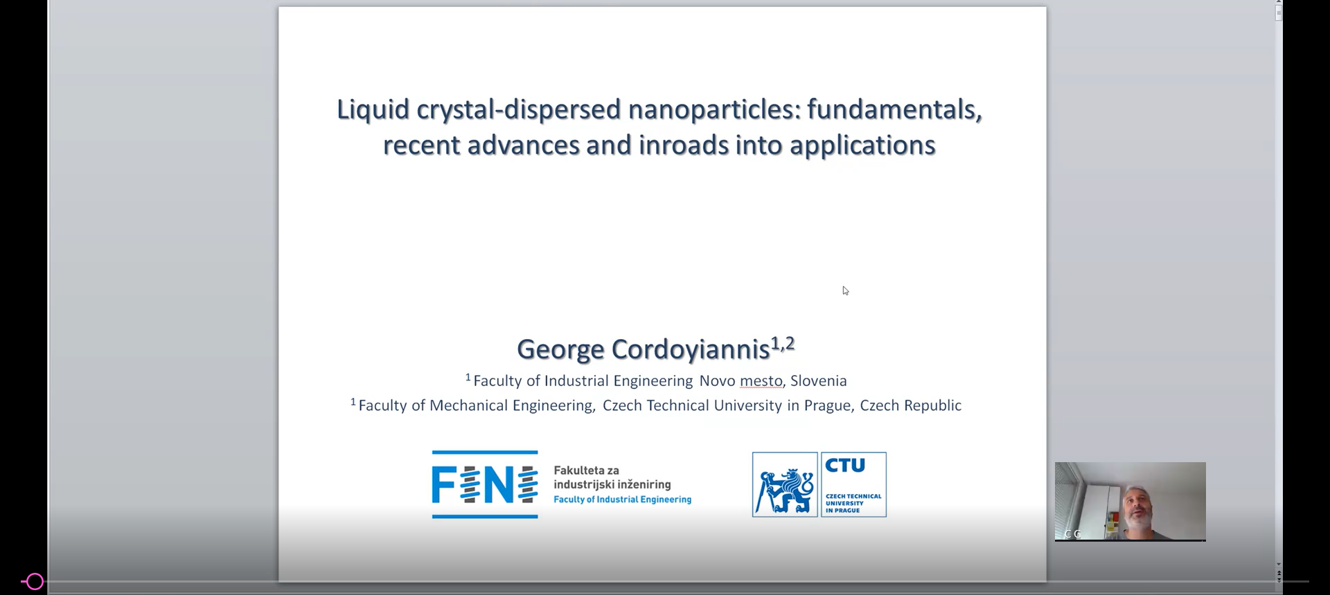 Webinar: “Liquid-crystal dispersed nanoparticles: fundamentals, recent advances and inroads into applications”