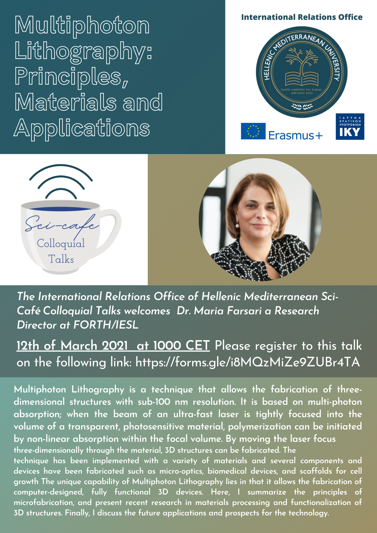 Webinar: Multiphoton Lithography: Principles, Materials, and Applications