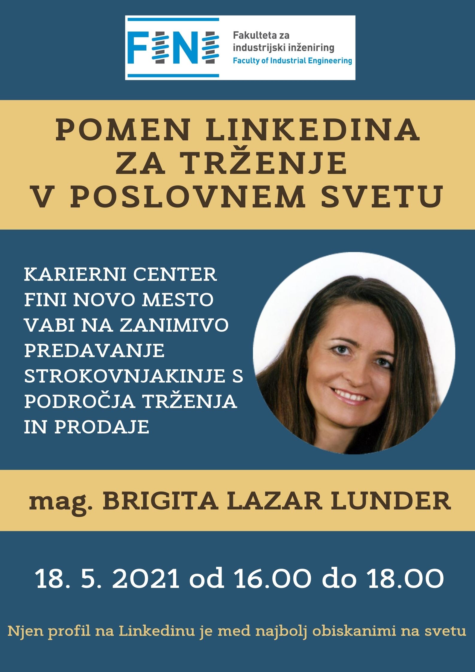 Predavanje Pomen Linkedina za trženje v poslovnem svetu