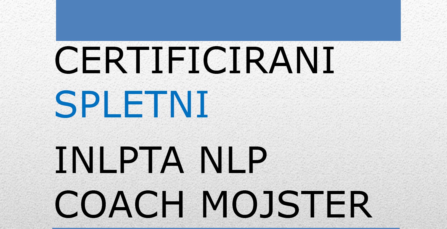 SPLETNO IZOBRAŽEVANJE NLP MOJSTER COACH
