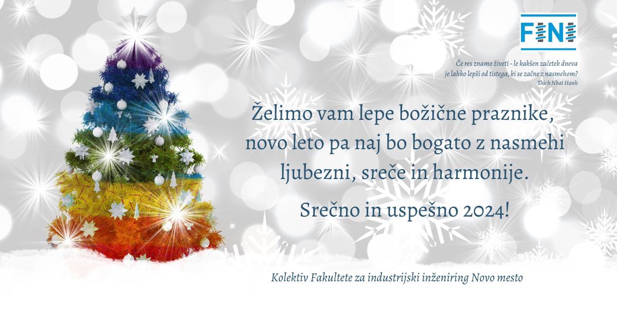 Vesele božične praznike in srečno novo leto 2024